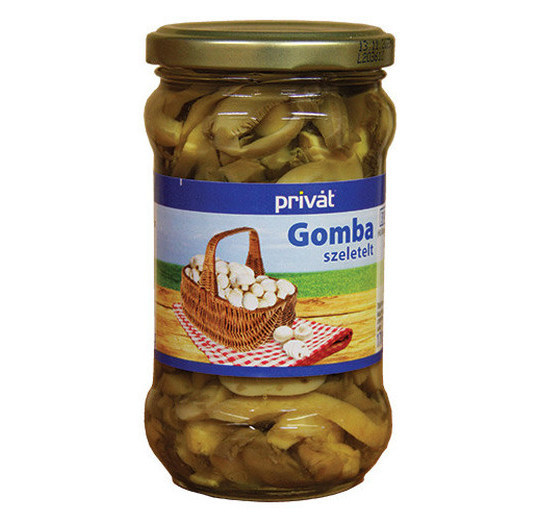 Gomba szeletelt 314ml/170g üveges Privát FIX